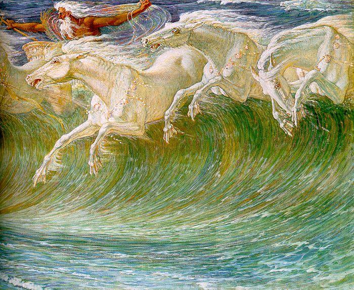 Crane, Walter The Horses of Neptune China oil painting art